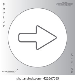 Right arrow symbol line icon