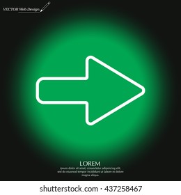 Right arrow symbol line icon