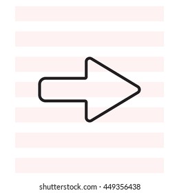 Right arrow symbol line icon