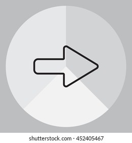 Right arrow symbol line icon