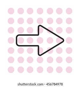 Right arrow symbol line icon