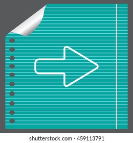 Right arrow symbol line icon