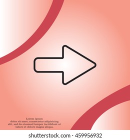 Right arrow symbol line icon