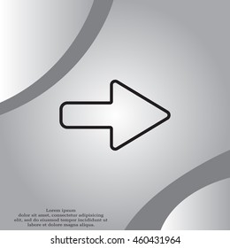 Right arrow symbol line icon