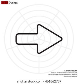 Right arrow symbol line icon