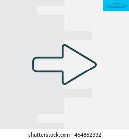 Right arrow symbol line icon