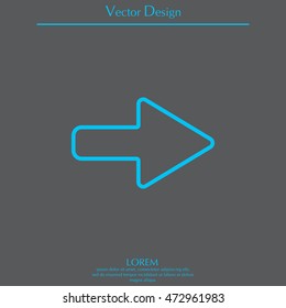 Right arrow symbol line icon