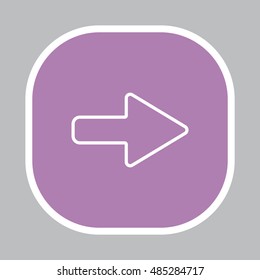 Right arrow symbol line icon