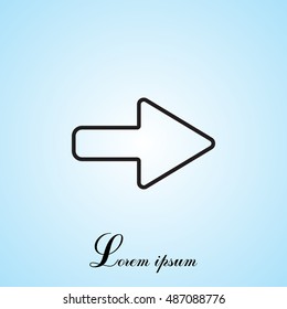 Right arrow symbol line icon