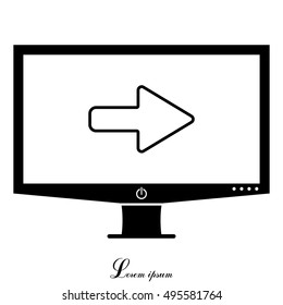 Right arrow symbol line icon