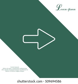 Right arrow symbol line icon