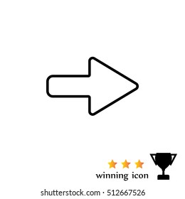 Right arrow symbol line icon