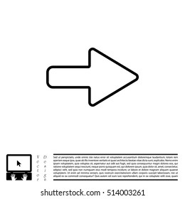 Right arrow symbol line icon