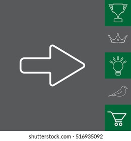 Right arrow symbol line icon