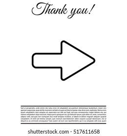 Right arrow symbol line icon