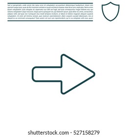Right arrow symbol line icon