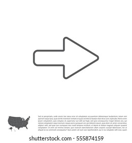 Right arrow symbol line icon