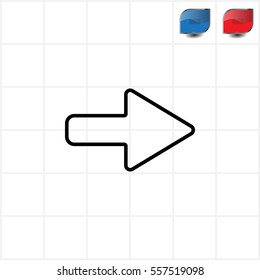 Right arrow symbol line icon