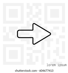 Right arrow symbol line icon