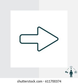 Right arrow symbol line icon