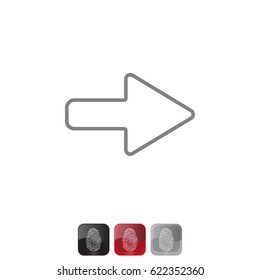 Right arrow symbol line icon