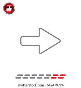 Right arrow symbol line icon