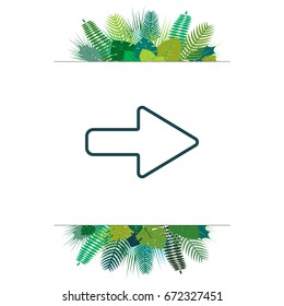 Right arrow symbol line icon