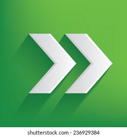 Right Arrow Symbol On Green Background,clean Vector