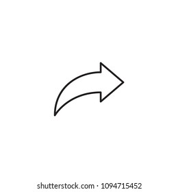 Right arrow symbol vector icon