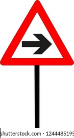 right arrow traffic sign vector illustration