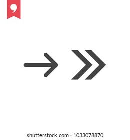 Right arrow vector icon