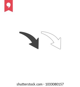Right arrow vector icon