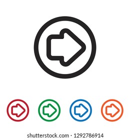Right arrow vector icon
