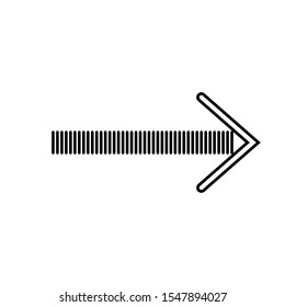 Right Arrow vector icon. Black Arrow symbol.
