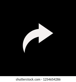 right arrow vector icon. flat right arrow design. right arrow illustration for graphic 