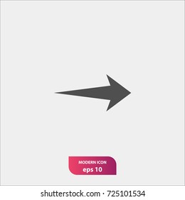 right arrow vector icon, flat symbol, simple and modern illustration sign