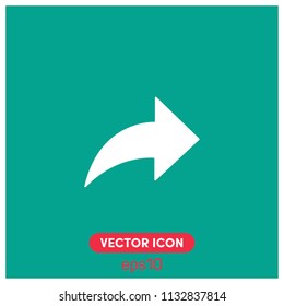 Right Arrow Vector Icon Illustration.Ui/Ux.Green Background.Premium Quality.