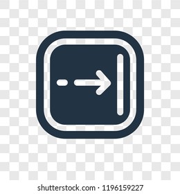 Right arrow vector icon isolated on transparent background, Right arrow transparency logo concept