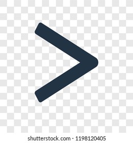 Right arrow vector icon isolated on transparent background, Right arrow transparency logo concept