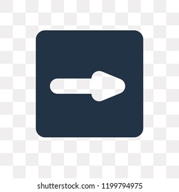 Right Arrow vector icon isolated on transparent background, Right Arrow transparency concept can be used web and mobile