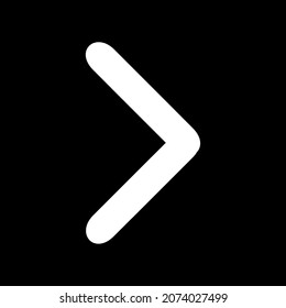 Icono de vector de flecha derecha. Flecha siguiente símbolo de símbolo vector. Diseño plano. Icono de vector