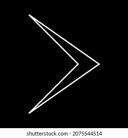 Right arrow vector icon. Arrow next icon sign symbol vector. Flat design style. Vector icon 