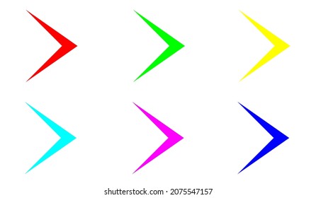 Right arrow vector icon. Arrow next icon sign symbol vector. Flat design style. Vector icon 