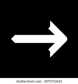 Right arrow vector icon. Arrow next icon sign symbol vector. Flat design style. Vector icon 