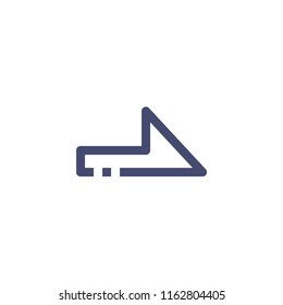 Right Arrow Vector Line Icon Pixel Perfect. Editable 2 Pixel Stroke Weight. Direction Icon for Website Mobile App Presentation