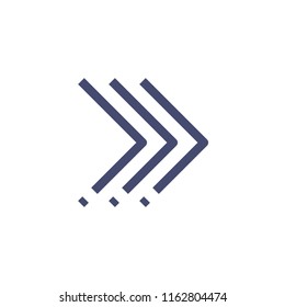 Right Arrow Vector Line Icon Pixel Perfect. Editable 2 Pixel Stroke Weight. Direction Icon for Website Mobile App Presentation