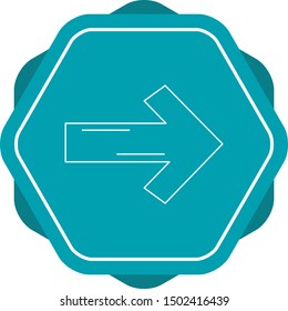 Right arrow vector line icon