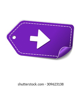 Right Arrow Violet Vector Icon Design
