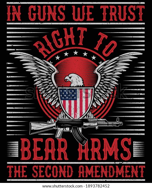 Right Bear Arms Second Amendment Tshirt Stock Vector (Royalty Free ...