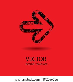 Right Black Arrow Vector. Icon arrow for your design.